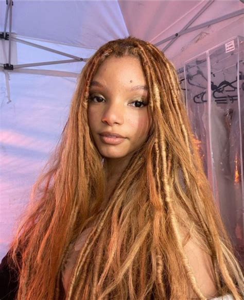 halle bailey copper locs.